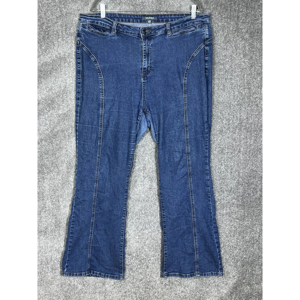 ModCloth Bootcut Jeans Womens Size 22 Regular Stretch Blue Denim‎